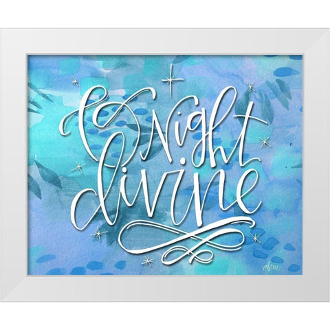 O Night Divine White Modern Wood Framed Art Print by Wieners, Valerie
