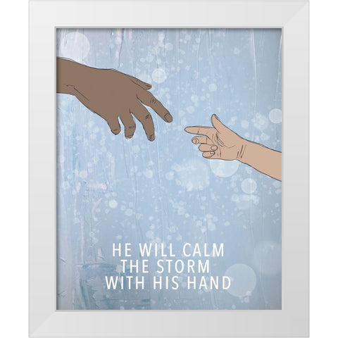 Calm the Storm White Modern Wood Framed Art Print by Wieners, Valerie