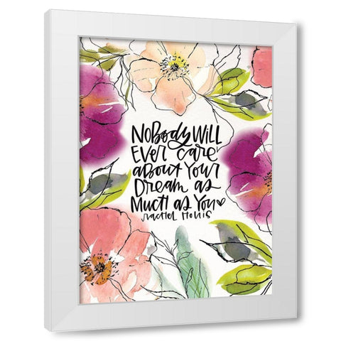 Nobody Will White Modern Wood Framed Art Print by Wieners, Valerie