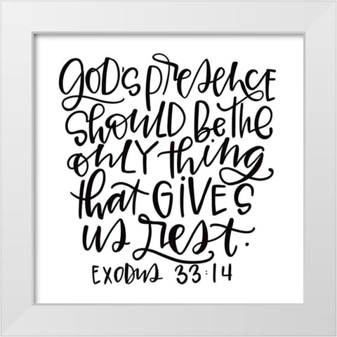 Give us Rest White Modern Wood Framed Art Print by Wieners, Valerie