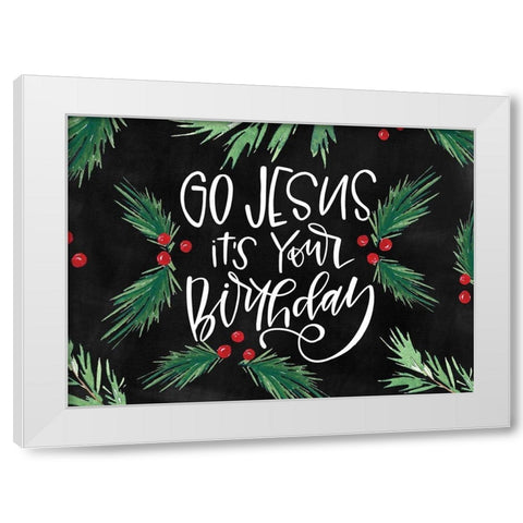 Go Jesus White Modern Wood Framed Art Print by Wieners, Valerie