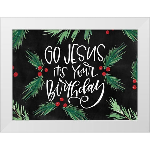 Go Jesus White Modern Wood Framed Art Print by Wieners, Valerie
