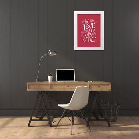 As I Love You White Modern Wood Framed Art Print by Wieners, Valerie