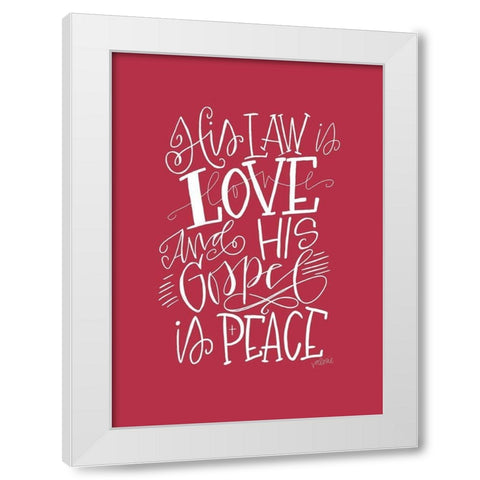 As I Love You White Modern Wood Framed Art Print by Wieners, Valerie