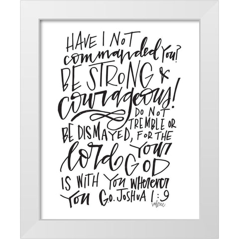 Be Strong - White White Modern Wood Framed Art Print by Wieners, Valerie