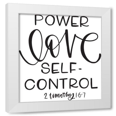 Power of Love White Modern Wood Framed Art Print by Wieners, Valerie