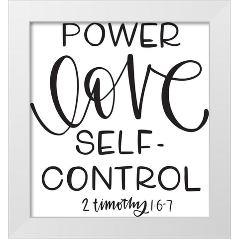 Power of Love White Modern Wood Framed Art Print by Wieners, Valerie