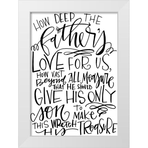 How Deep White Modern Wood Framed Art Print by Wieners, Valerie