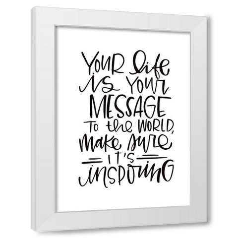 Your Life Is White Modern Wood Framed Art Print by Wieners, Valerie