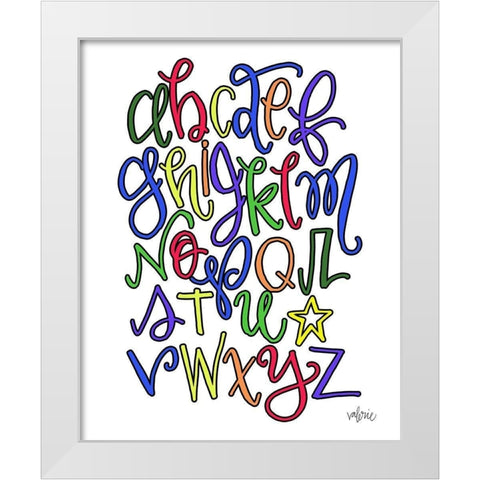ABC White Modern Wood Framed Art Print by Wieners, Valerie