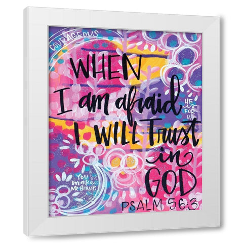 Trust in God White Modern Wood Framed Art Print by Wieners, Valerie