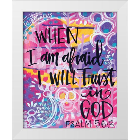 Trust in God White Modern Wood Framed Art Print by Wieners, Valerie