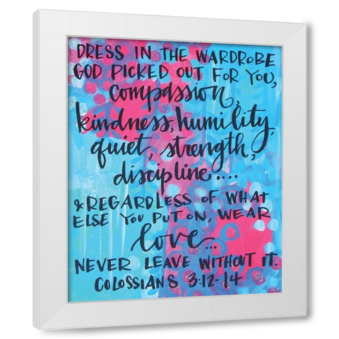 Dress in the Wardrobe White Modern Wood Framed Art Print by Wieners, Valerie