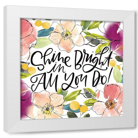 Shine Bright White Modern Wood Framed Art Print by Wieners, Valerie