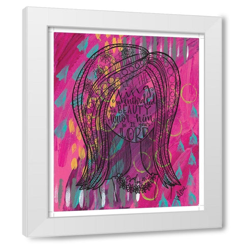 Let the King White Modern Wood Framed Art Print by Wieners, Valerie