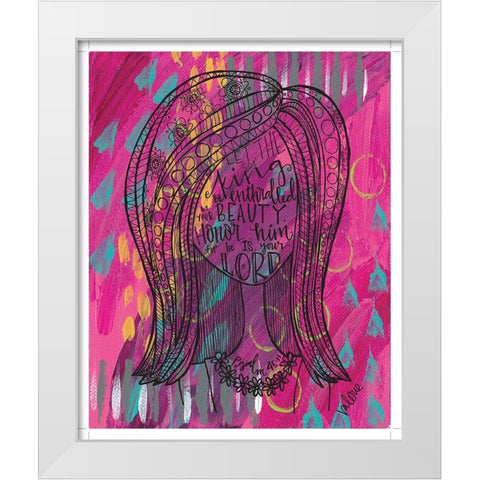 Let the King White Modern Wood Framed Art Print by Wieners, Valerie