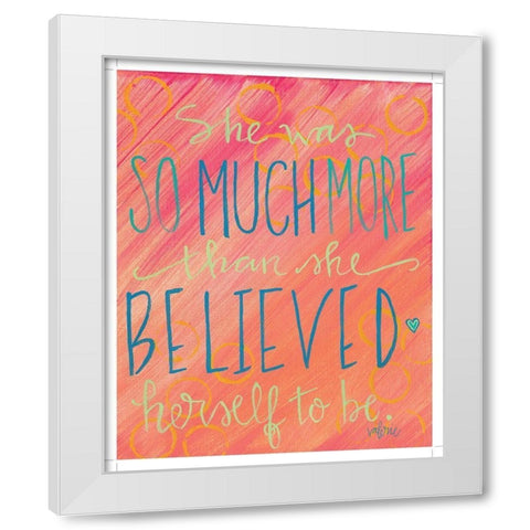 She Was So Much More White Modern Wood Framed Art Print by Wieners, Valerie