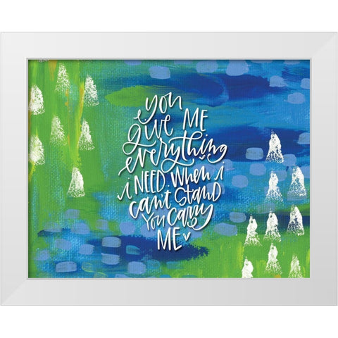 You Give Me White Modern Wood Framed Art Print by Wieners, Valerie