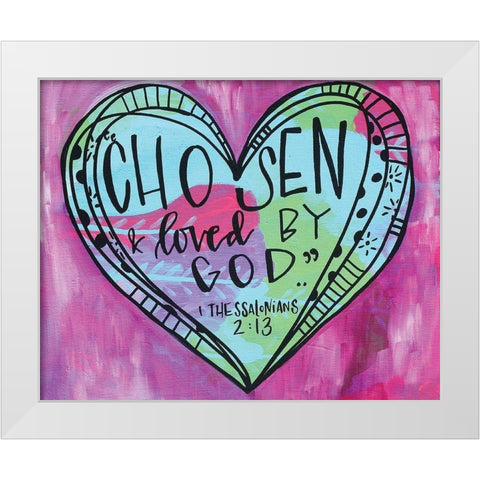 Chosen White Modern Wood Framed Art Print by Wieners, Valerie