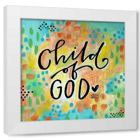 Child of God White Modern Wood Framed Art Print by Wieners, Valerie