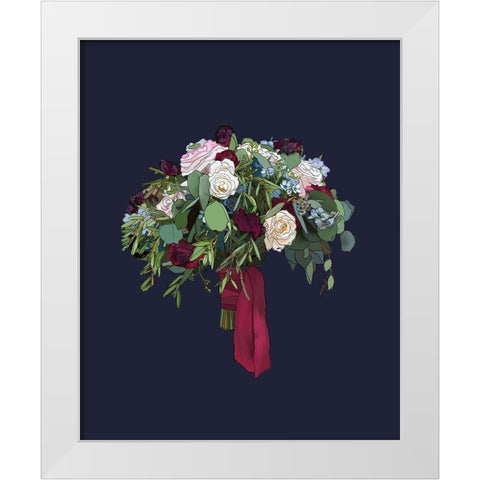 Bouquet III White Modern Wood Framed Art Print by Wieners, Valerie