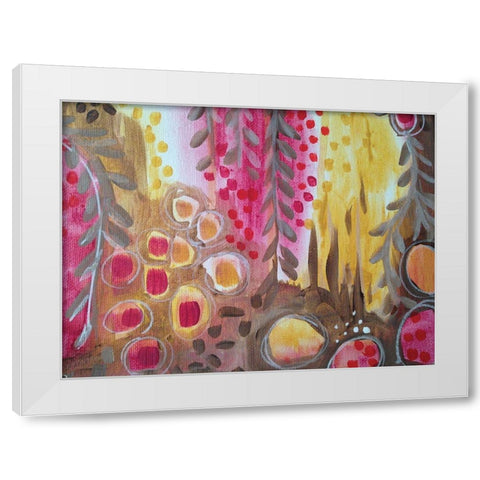 Calm White Modern Wood Framed Art Print by Wieners, Valerie