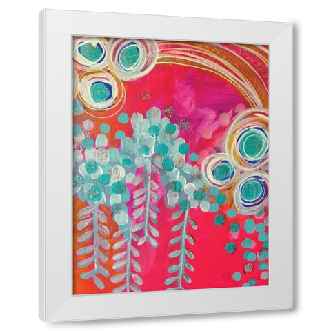 Joy in Color White Modern Wood Framed Art Print by Wieners, Valerie
