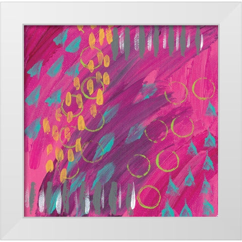 Abstract V White Modern Wood Framed Art Print by Wieners, Valerie