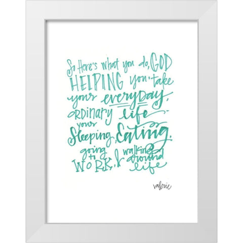 Heres What White Modern Wood Framed Art Print by Wieners, Valerie