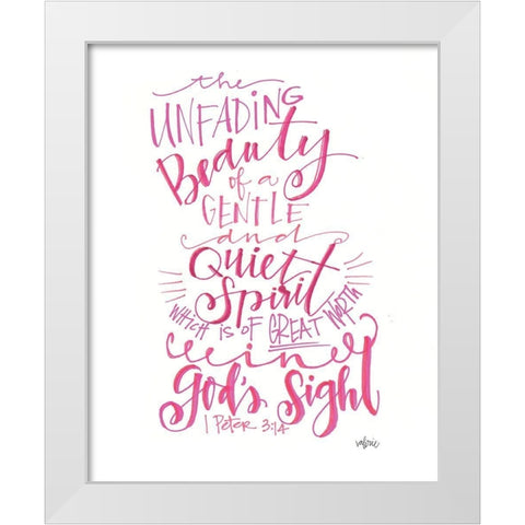 Unfading Beauty White Modern Wood Framed Art Print by Wieners, Valerie