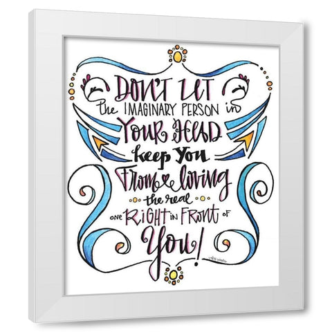 Imaginary Person White Modern Wood Framed Art Print by Wieners, Valerie