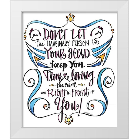 Imaginary Person White Modern Wood Framed Art Print by Wieners, Valerie