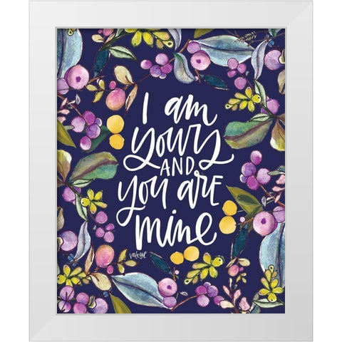 I Am Yours - Navy White Modern Wood Framed Art Print by Wieners, Valerie