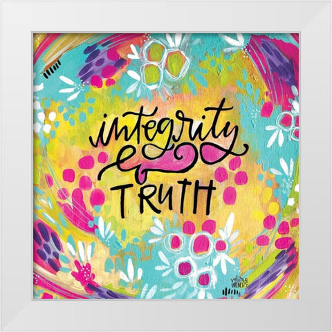 Integrity and Truth White Modern Wood Framed Art Print by Wieners, Valerie