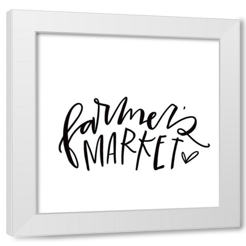 Farmers Market White Modern Wood Framed Art Print by Wieners, Valerie