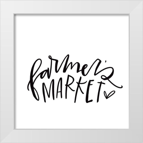 Farmers Market White Modern Wood Framed Art Print by Wieners, Valerie