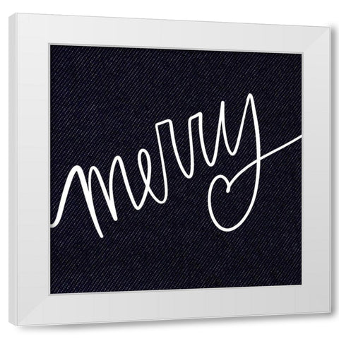 Merry White Modern Wood Framed Art Print by Wieners, Valerie