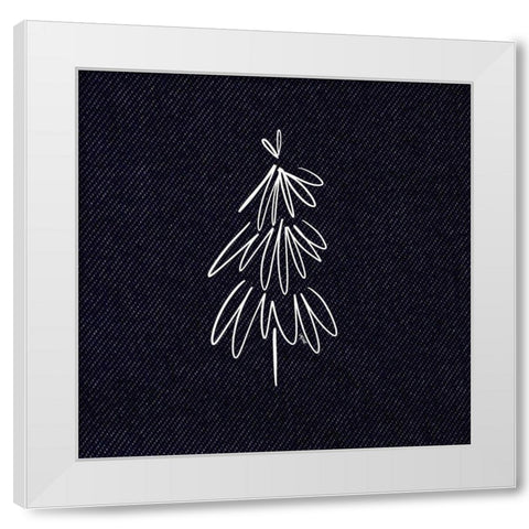 Christmas Tree III White Modern Wood Framed Art Print by Wieners, Valerie