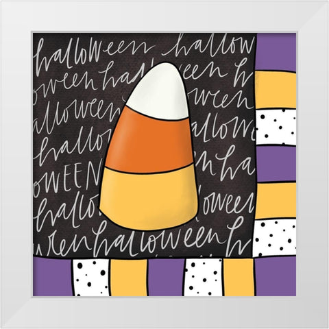 Candy Corn White Modern Wood Framed Art Print by Wieners, Valerie