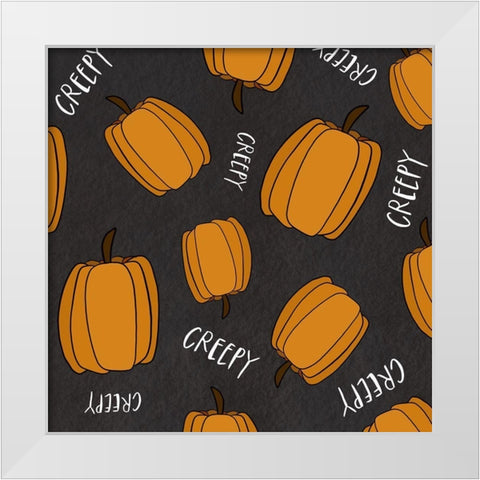 Creepy White Modern Wood Framed Art Print by Wieners, Valerie