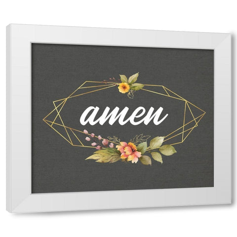 Amen White Modern Wood Framed Art Print by Wieners, Valerie