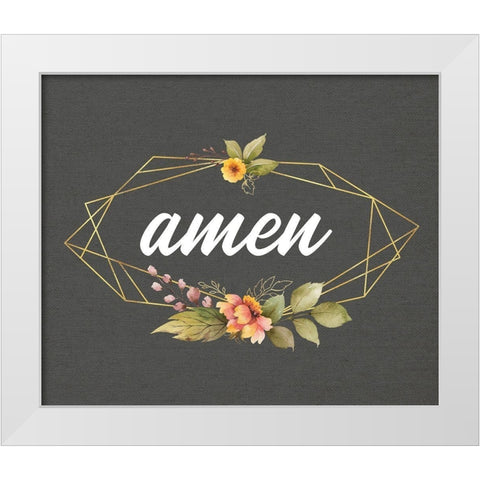 Amen White Modern Wood Framed Art Print by Wieners, Valerie