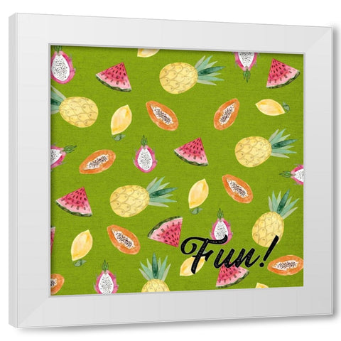 Fun White Modern Wood Framed Art Print by Wieners, Valerie