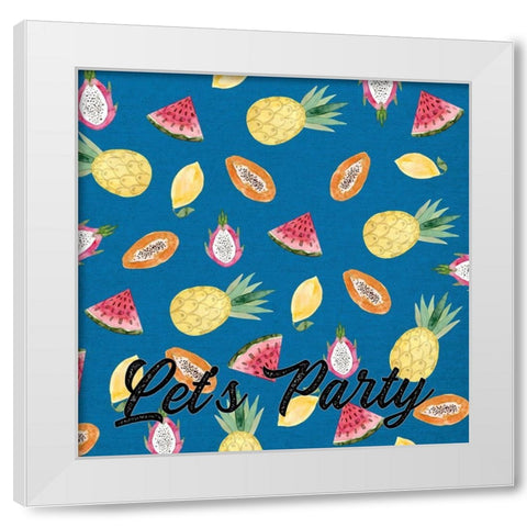 Lets Party White Modern Wood Framed Art Print by Wieners, Valerie