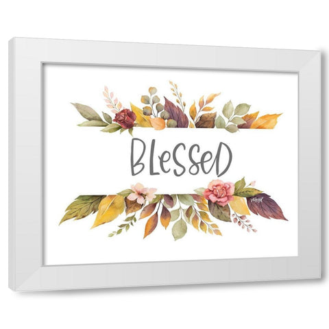 Blessed White Modern Wood Framed Art Print by Wieners, Valerie
