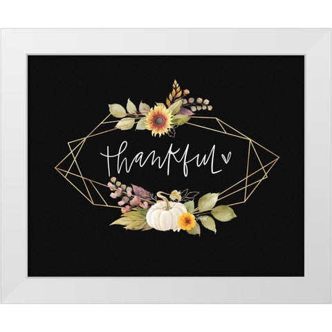 Thankful White Modern Wood Framed Art Print by Wieners, Valerie