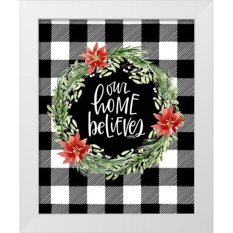 Our Home White Modern Wood Framed Art Print by Wieners, Valerie