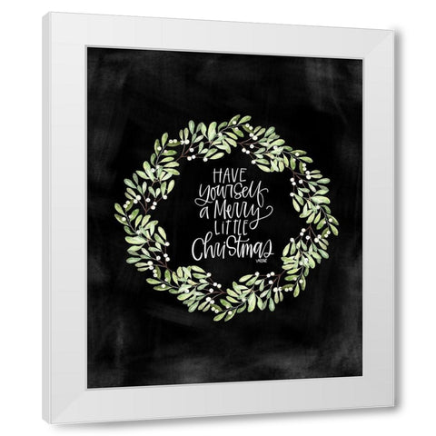 Merry Christmas White Modern Wood Framed Art Print by Wieners, Valerie
