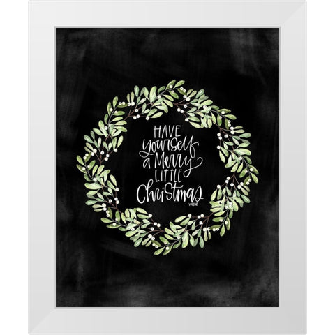 Merry Christmas White Modern Wood Framed Art Print by Wieners, Valerie