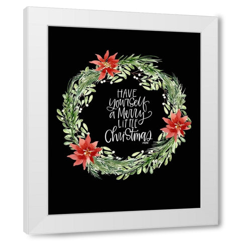 Merry Christmas White Modern Wood Framed Art Print by Wieners, Valerie